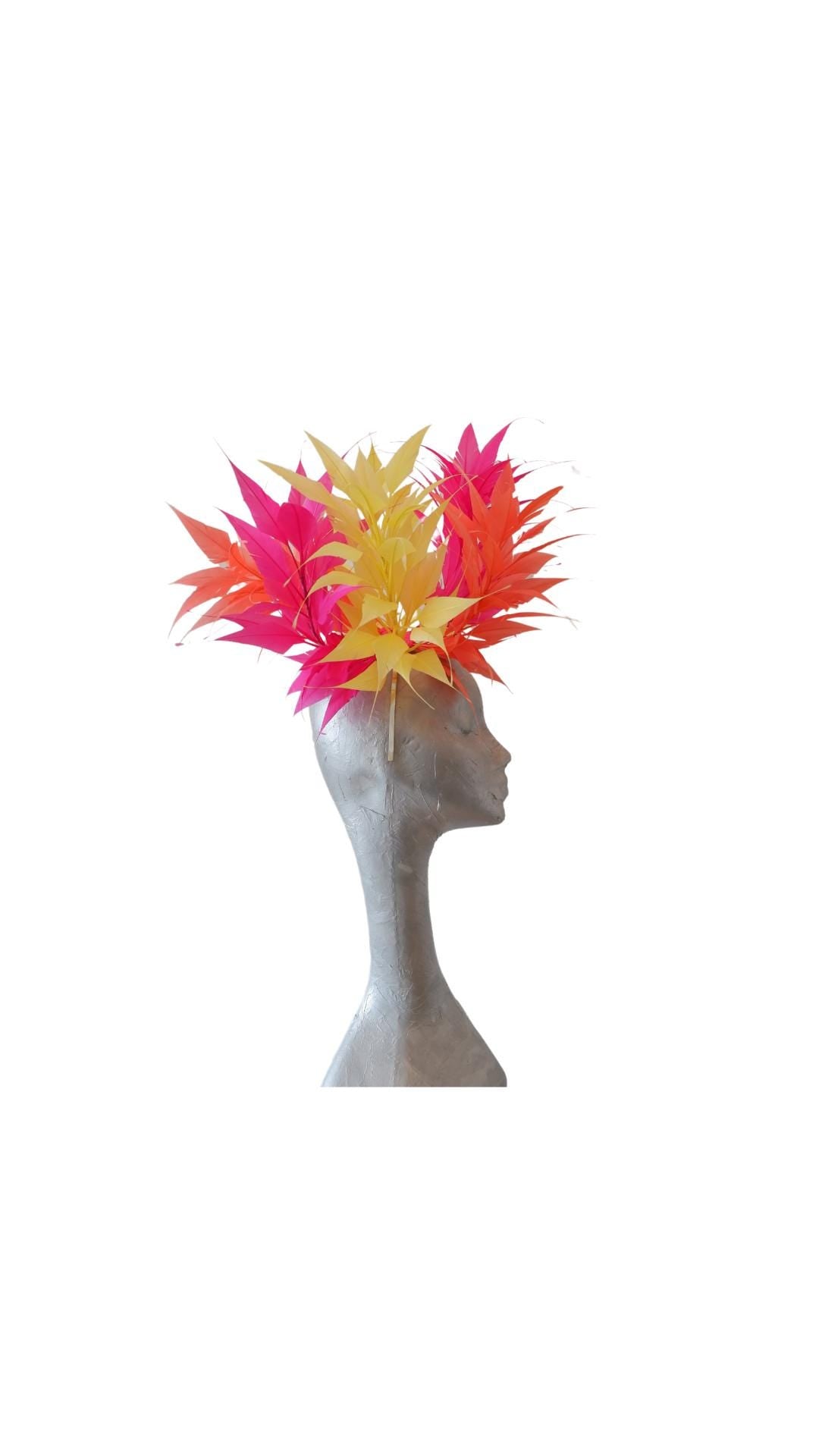 Hawaii - Tropical feather Fascinator