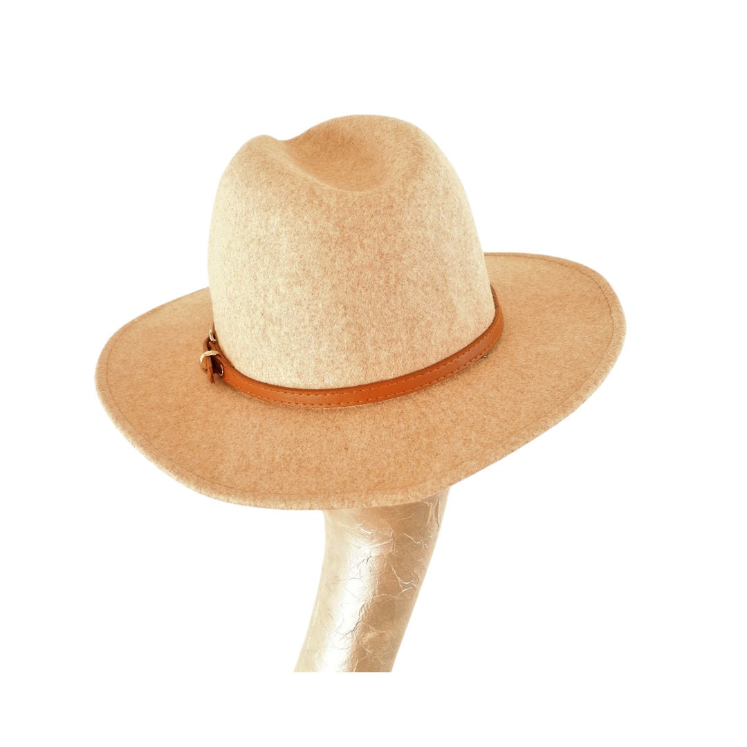 Holt - Oatmeal Felt Flat Brim Flat Brim Fedora