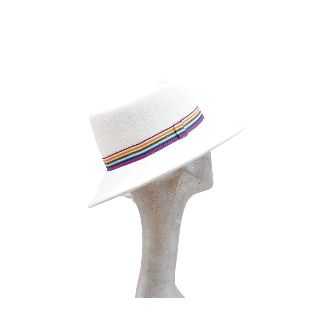 Corliss- Winter White Wool hat