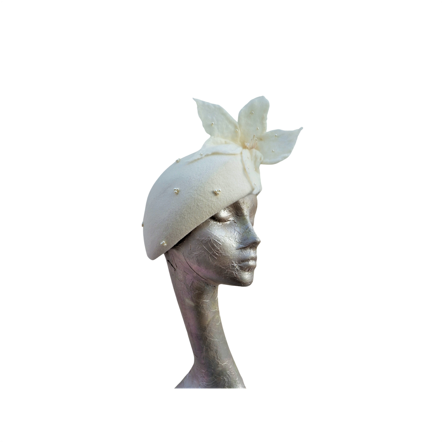 Dixie - Ivory Felt Beret