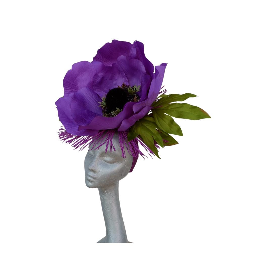 Bliss - Giant Anemone Purple Headpiece
