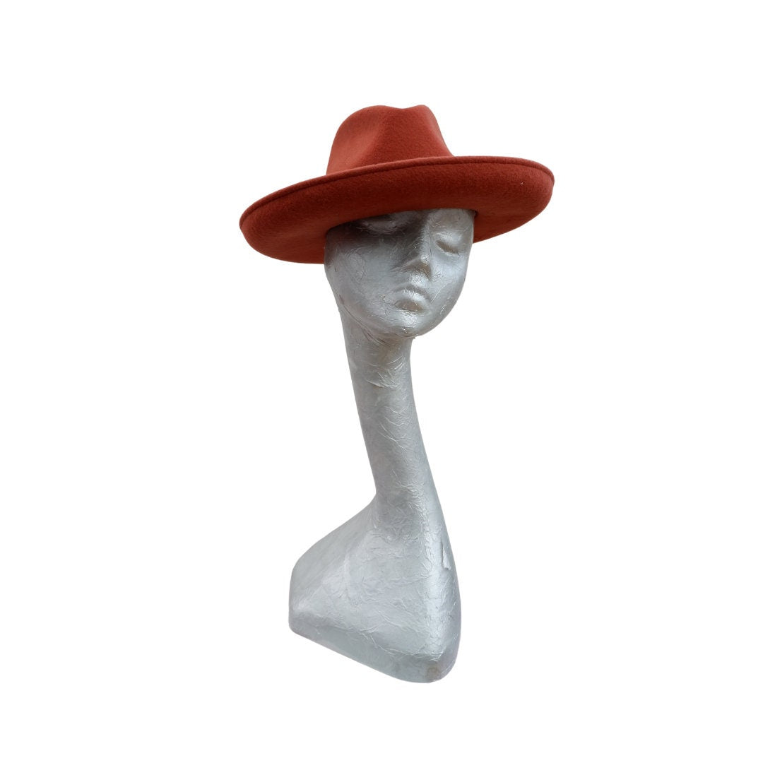 Ronnie - Terracotta Wool Felt Fedora