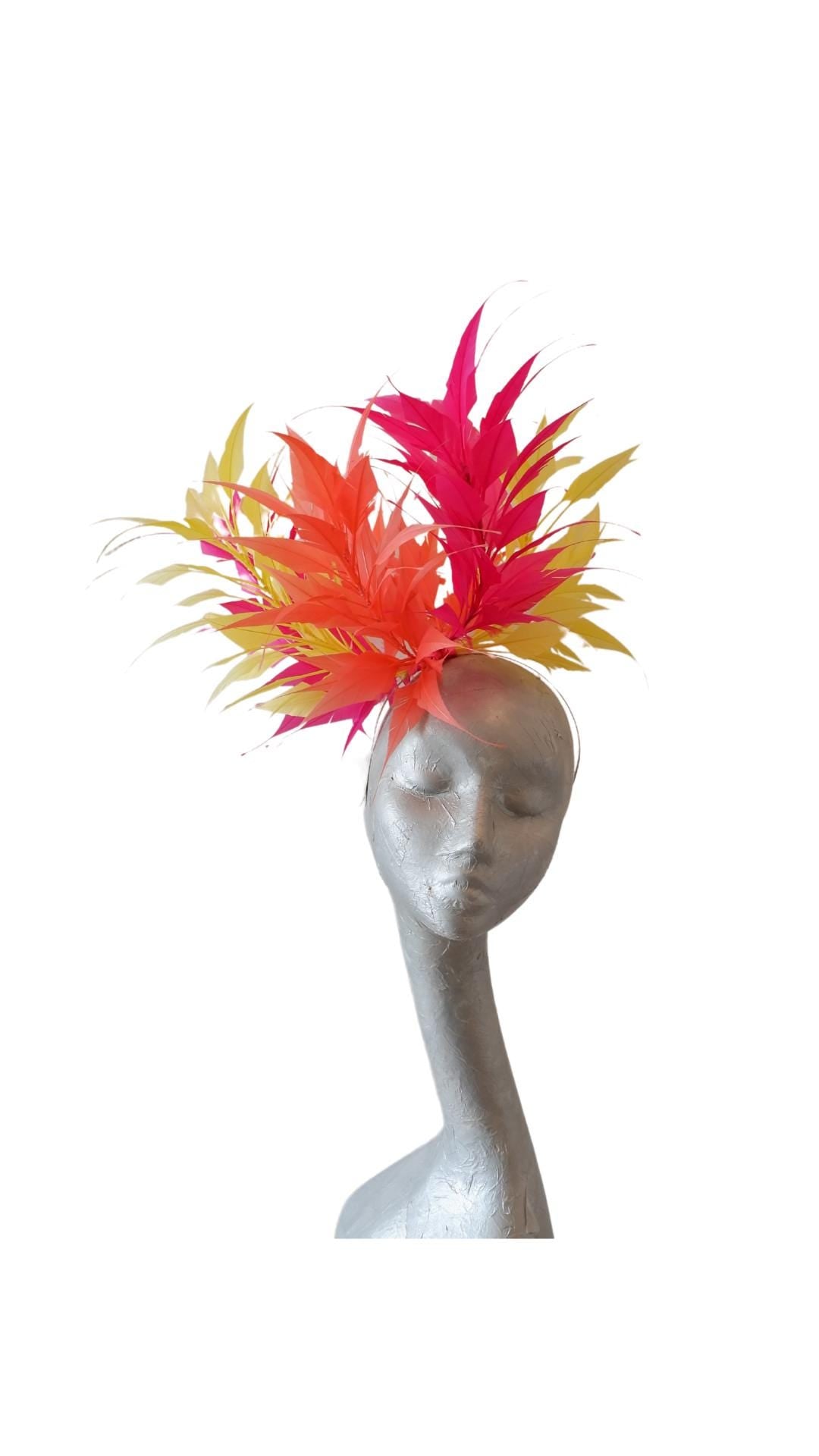 Hawaii - Tropical feather Fascinator