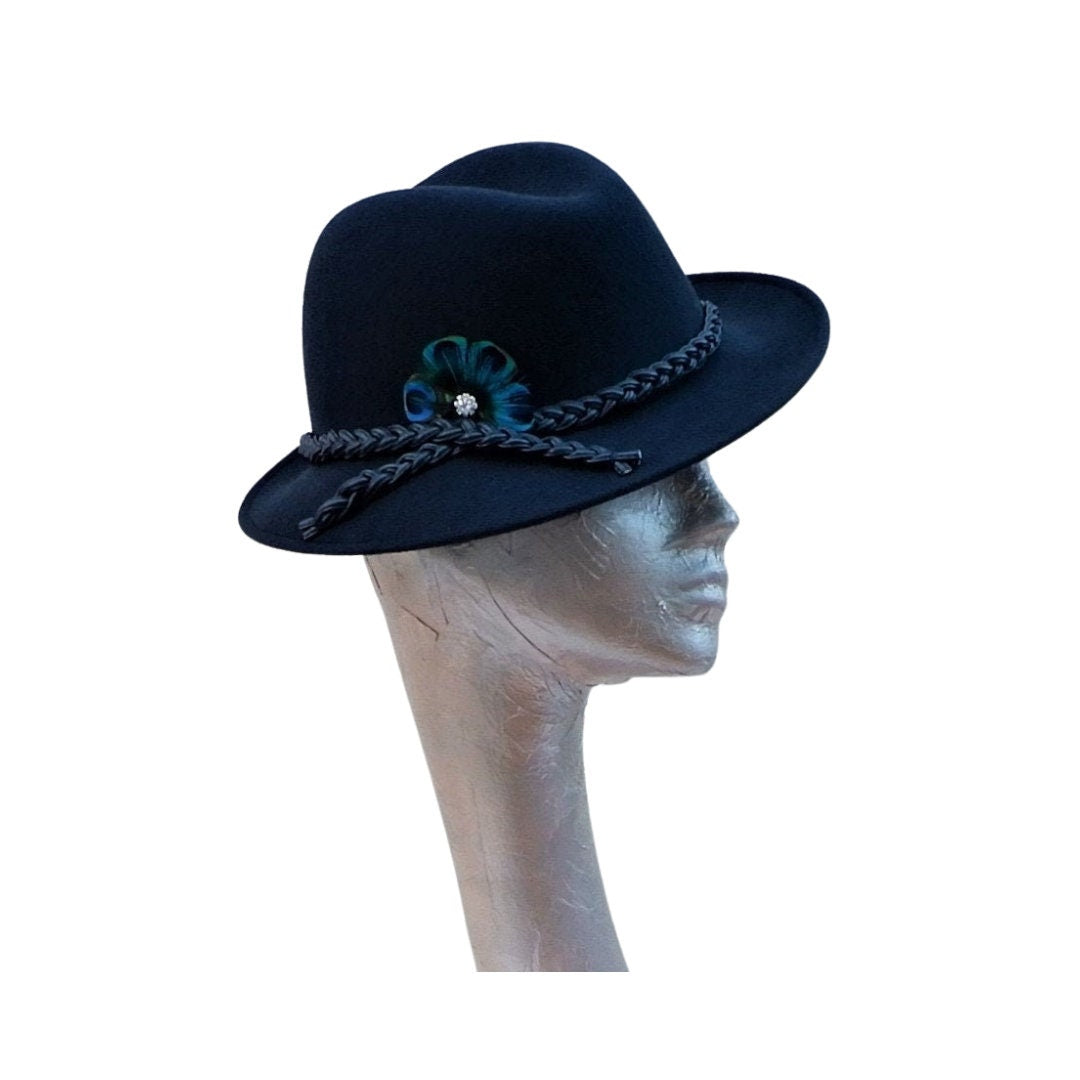Marie- Tilted Felt Trilby Hat