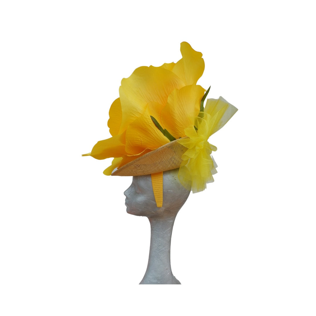 Lizzy 2- Giant oversized 50cm Hot Pink rose headpiece