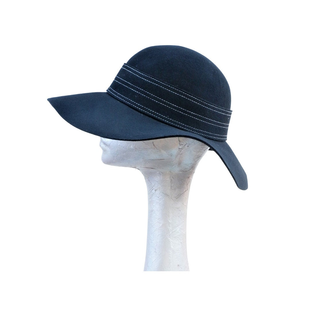 Milly - Black Floppy Felt Hat