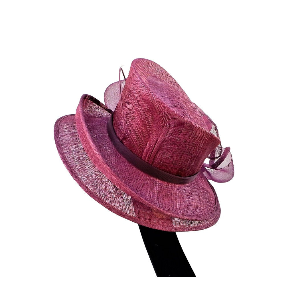 Lima - Emperor purple double brimmed feature hat