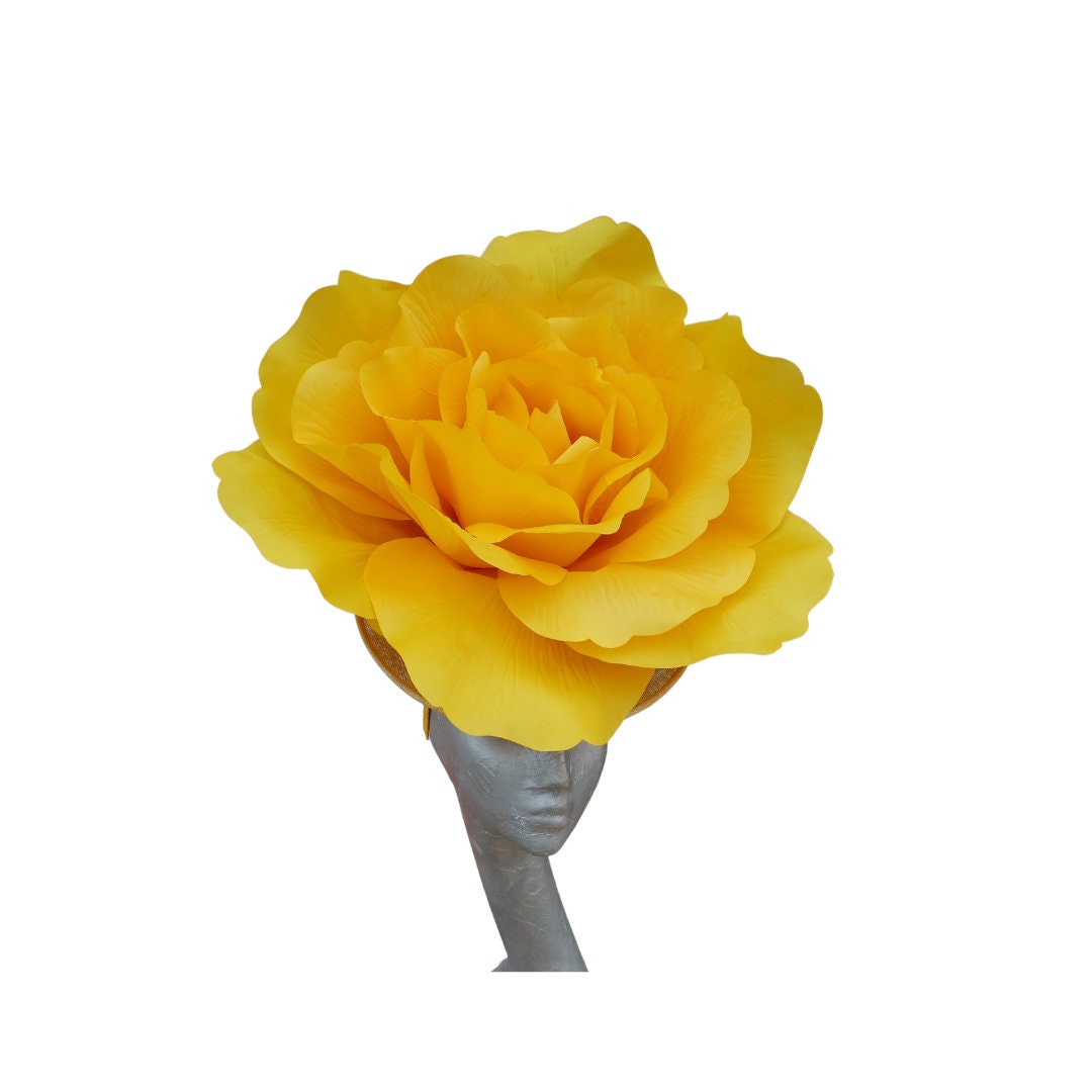 Lizzy 2- Giant oversized 50cm Hot Pink rose headpiece