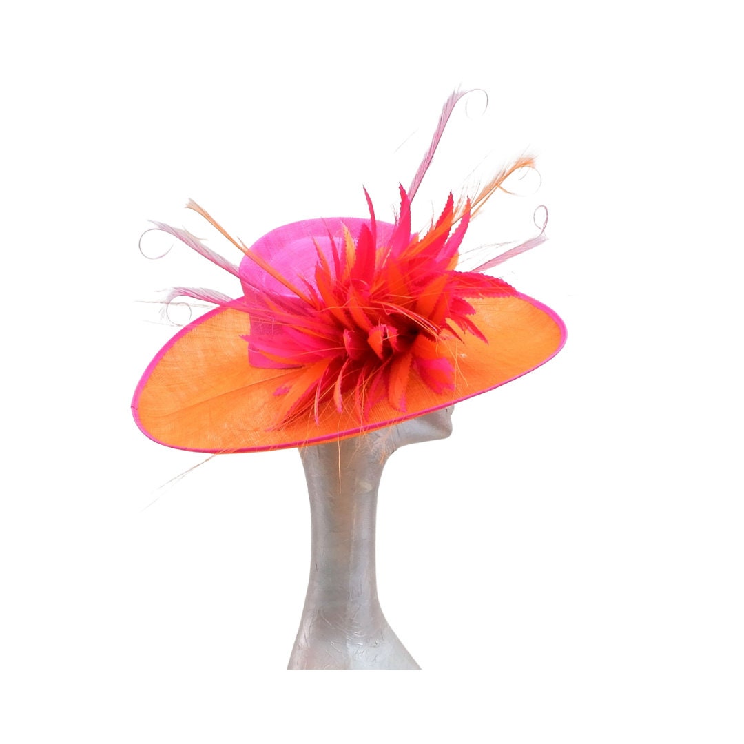 Dune -- Orange & Fuschia feature hat
