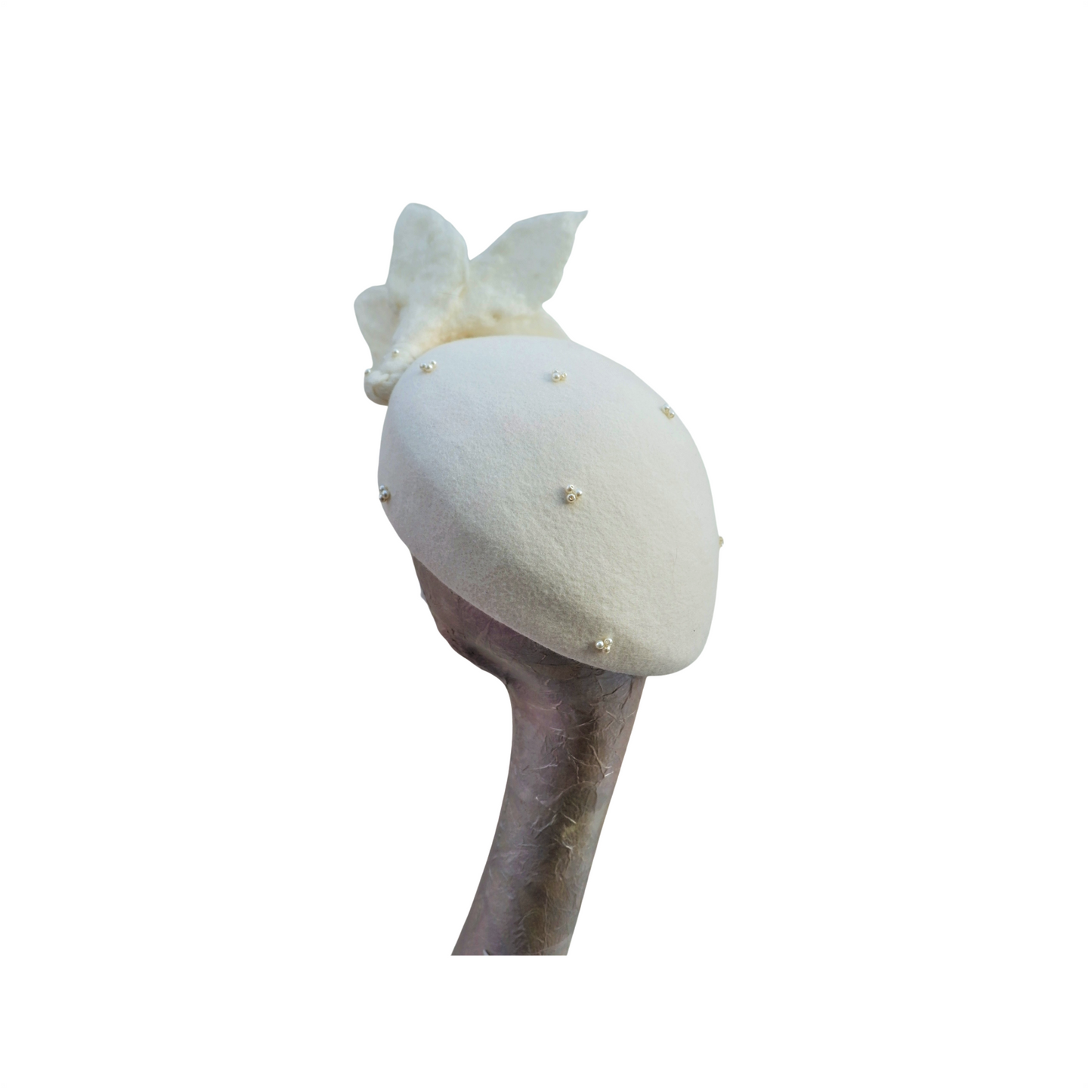 Dixie - Ivory Felt Beret