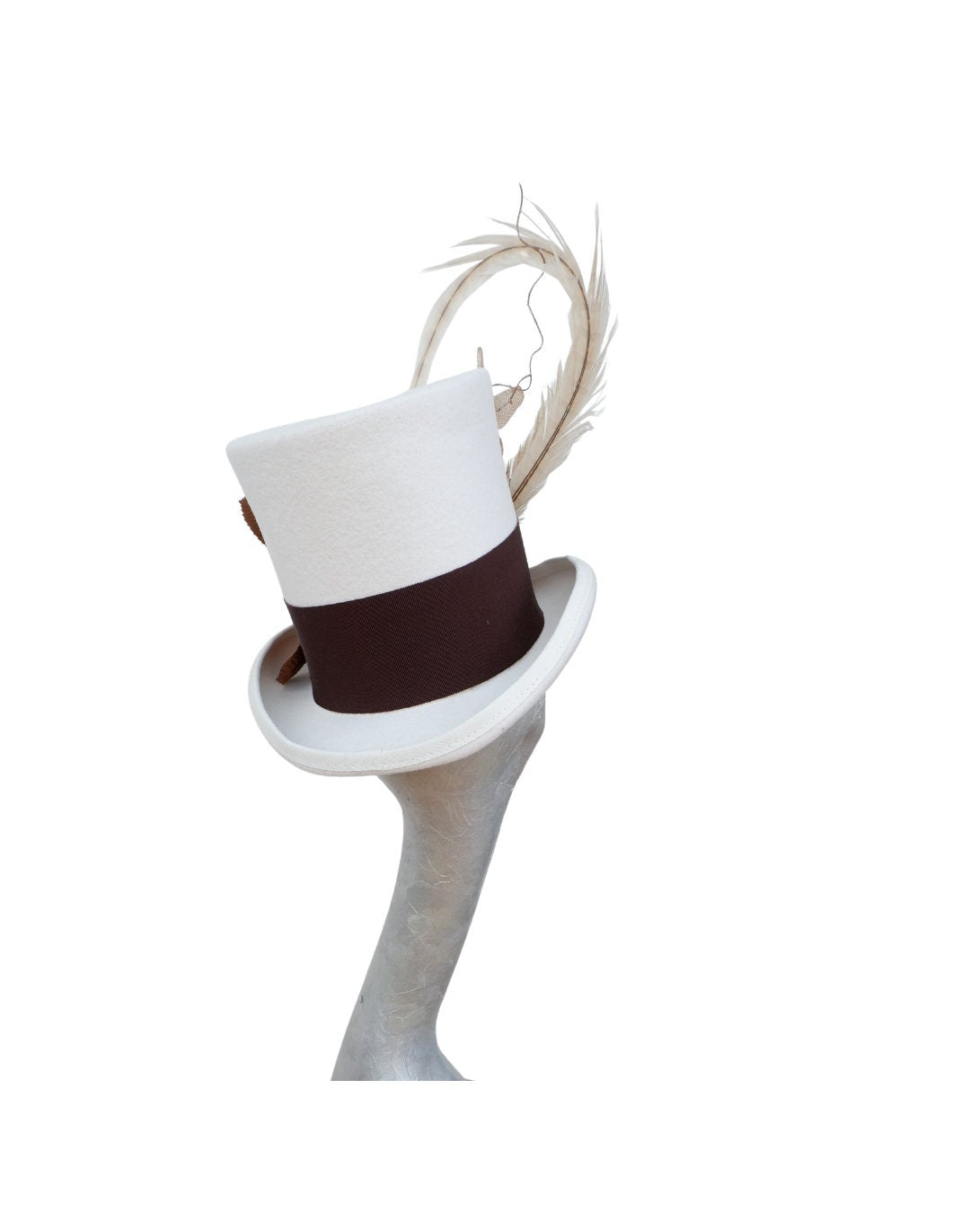 Alder - Ivory Top Hat with Floral detail