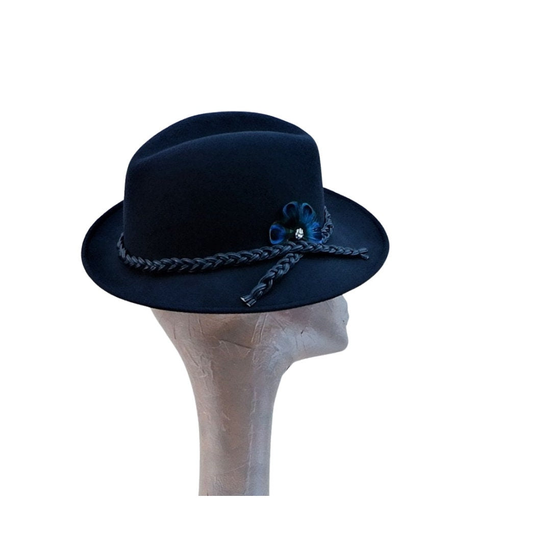 Marie- Tilted Felt Trilby Hat