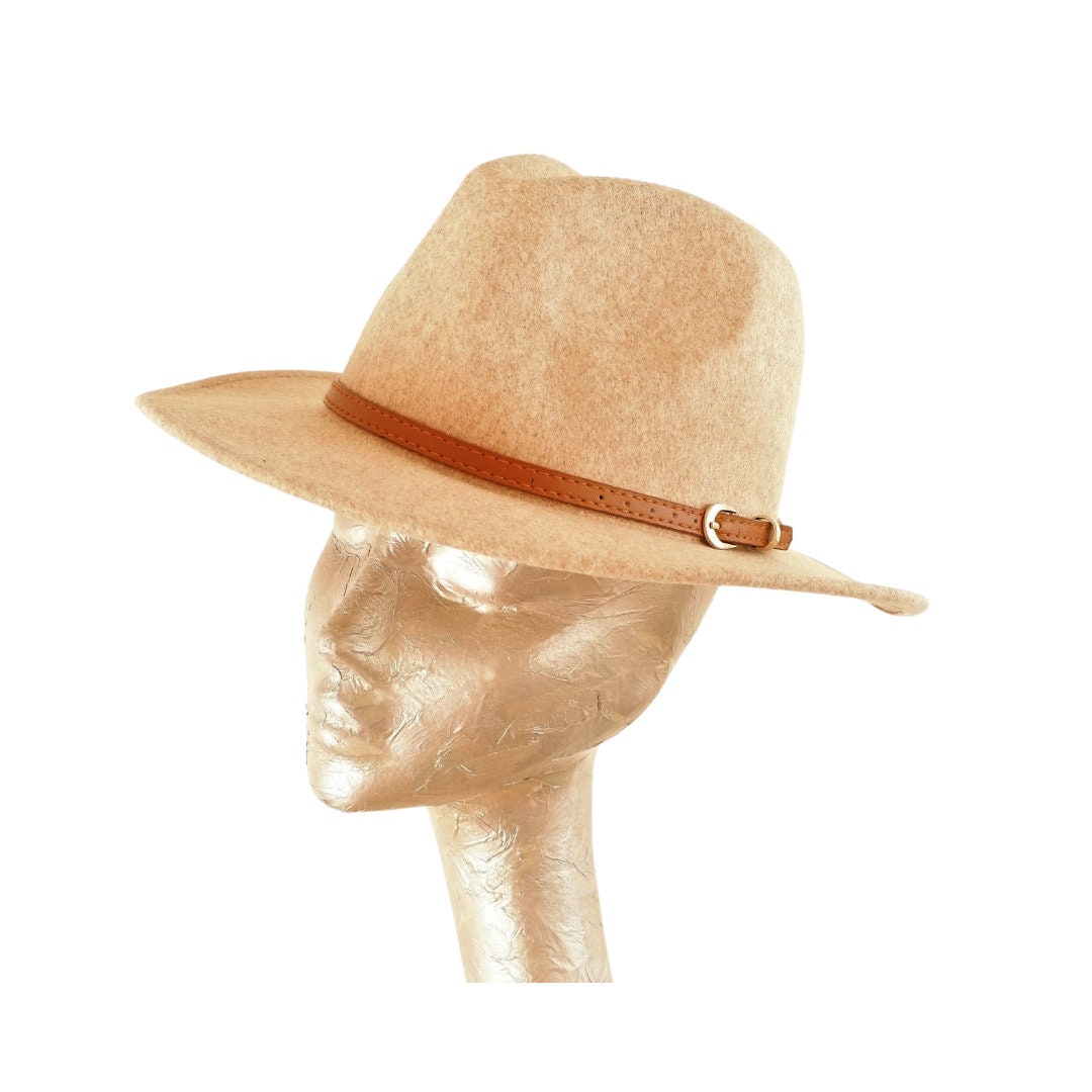 Holt - Oatmeal Felt Flat Brim Flat Brim Fedora