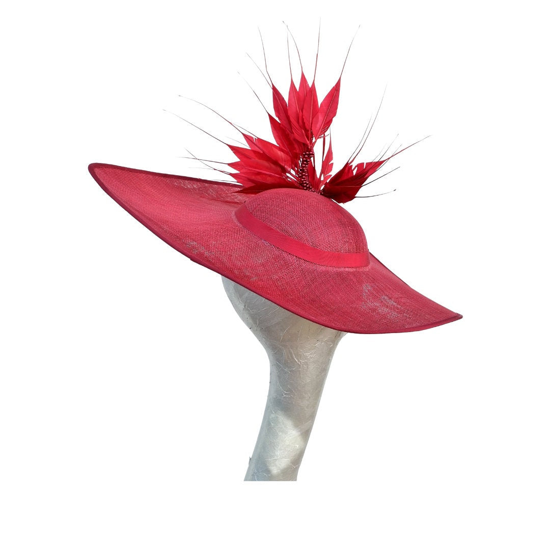 Anya - Cherry Red Irregular Shaped Hat