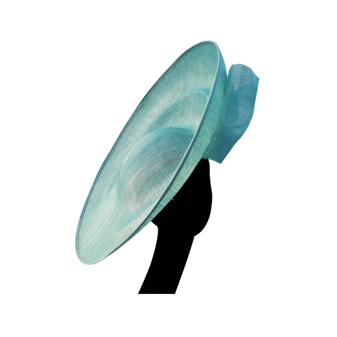 Marine - Extra large Aqua fascinator with Large bow