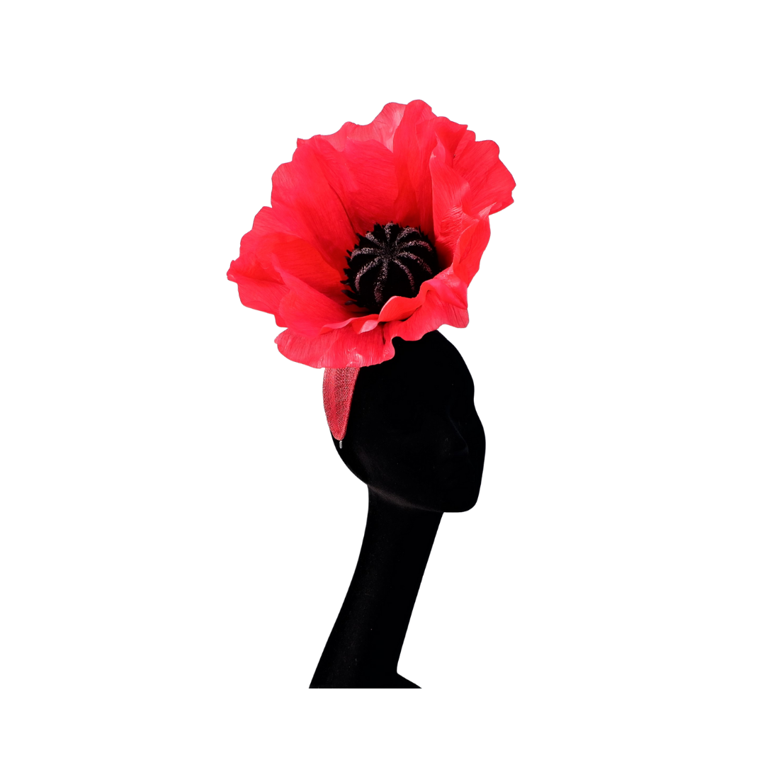 Papaver - Giant over sized Oriental Poppy Headpiece