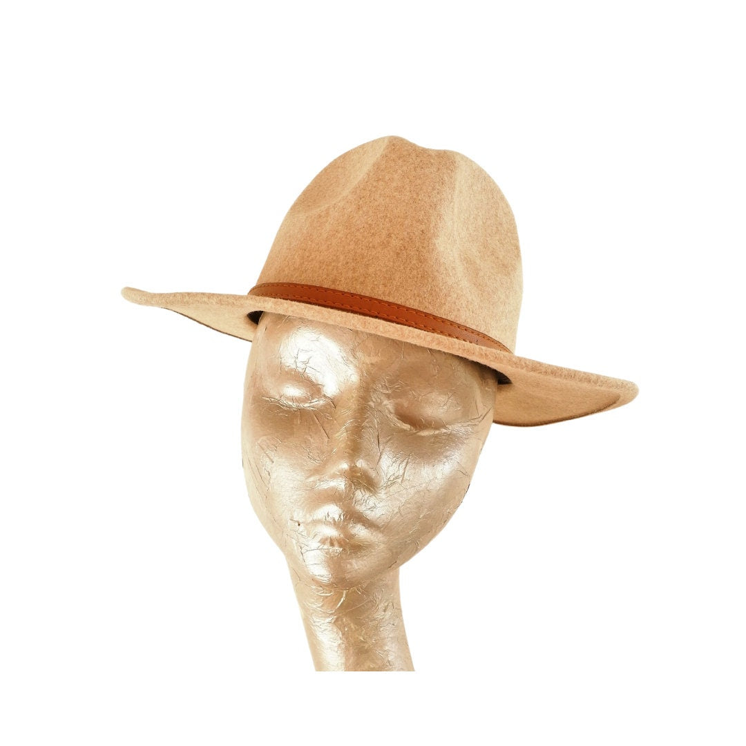 Holt - Oatmeal Felt Flat Brim Flat Brim Fedora