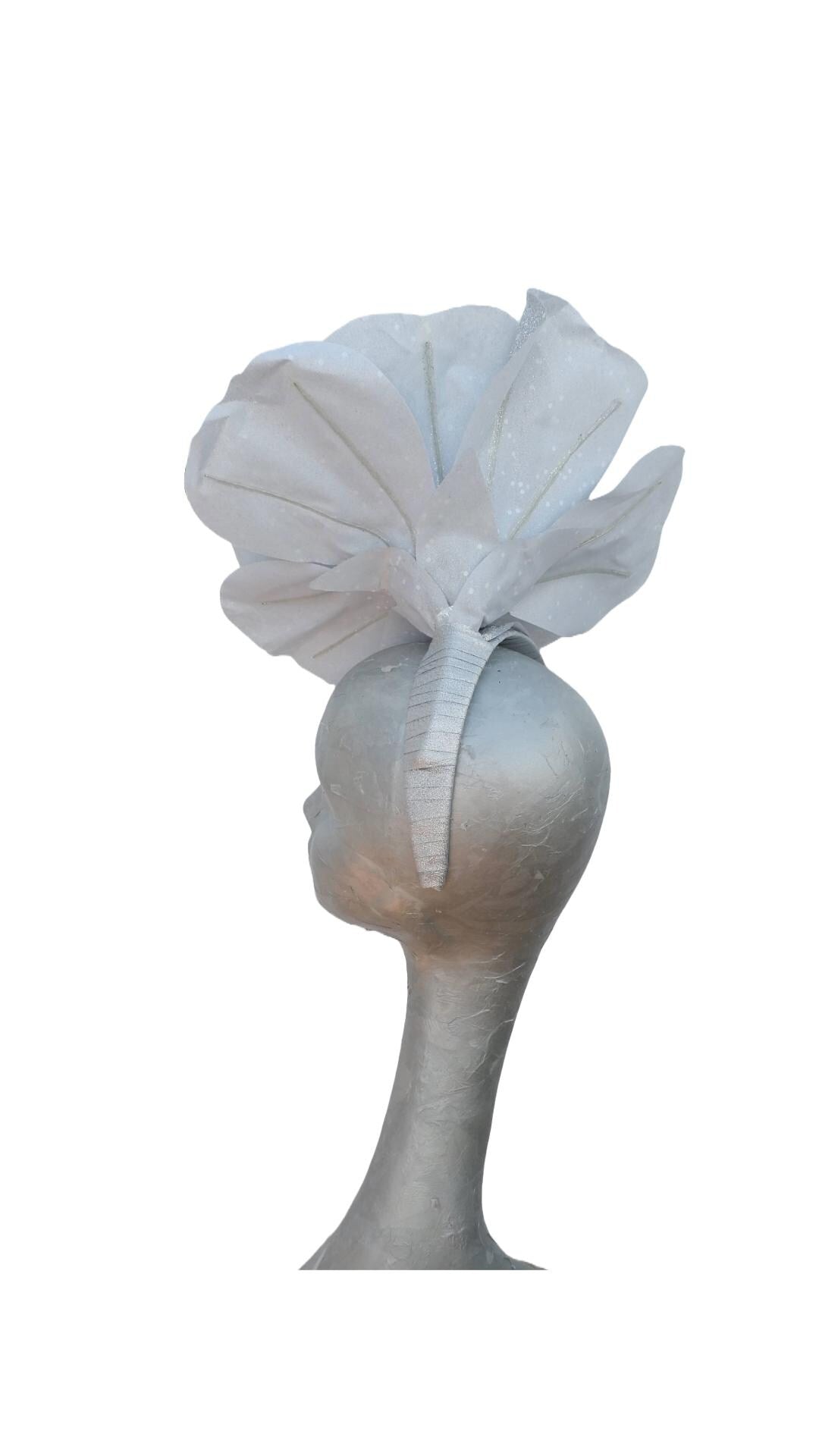 Glitz - 30cm Giant Glitter Rose Fascinator- 4 colours