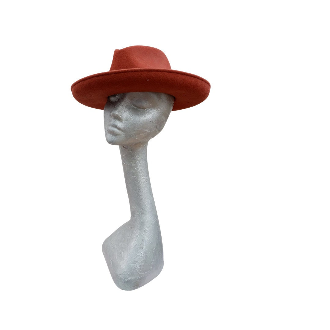 Ronnie - Terracotta Wool Felt Fedora