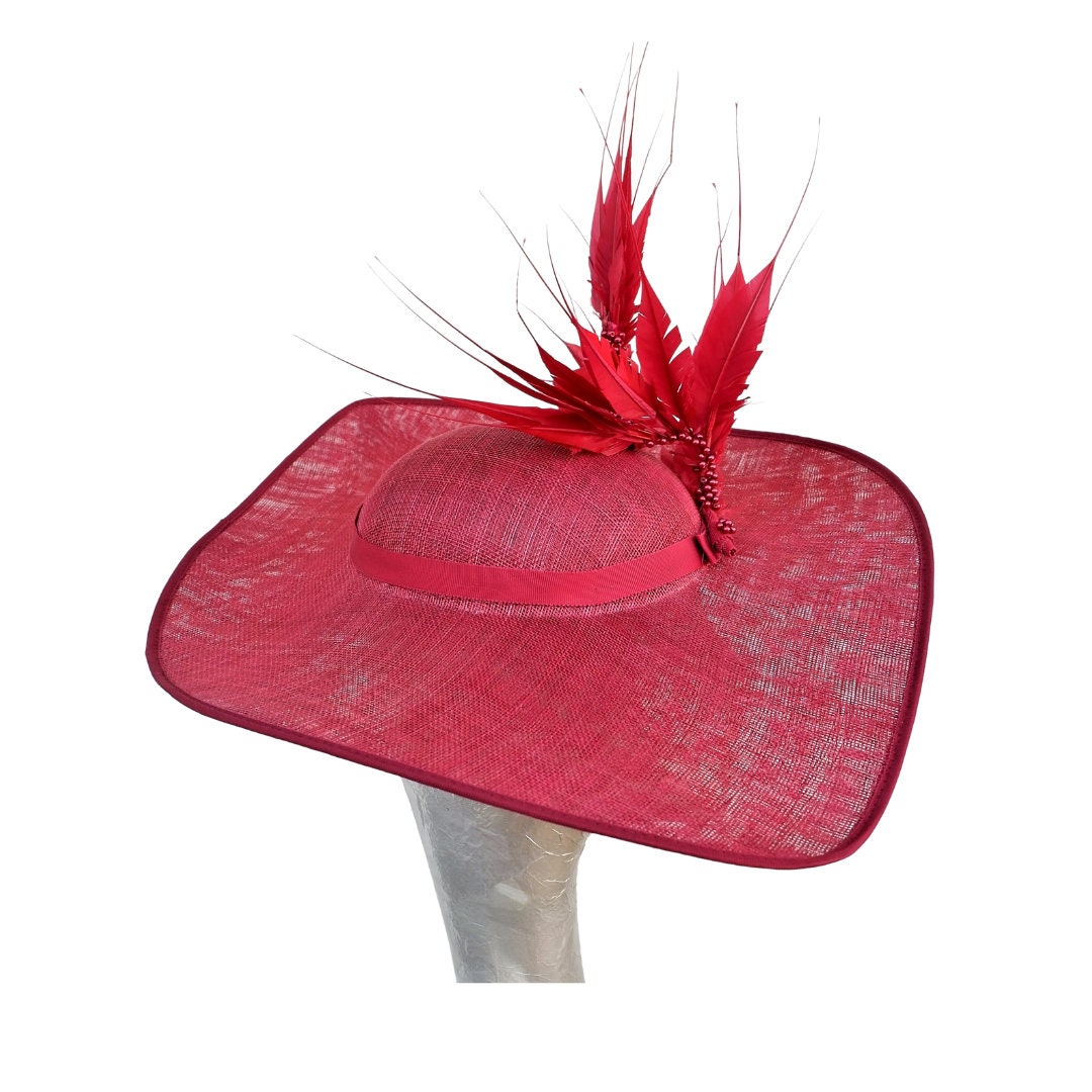 Anya - Cherry Red Irregular Shaped Hat