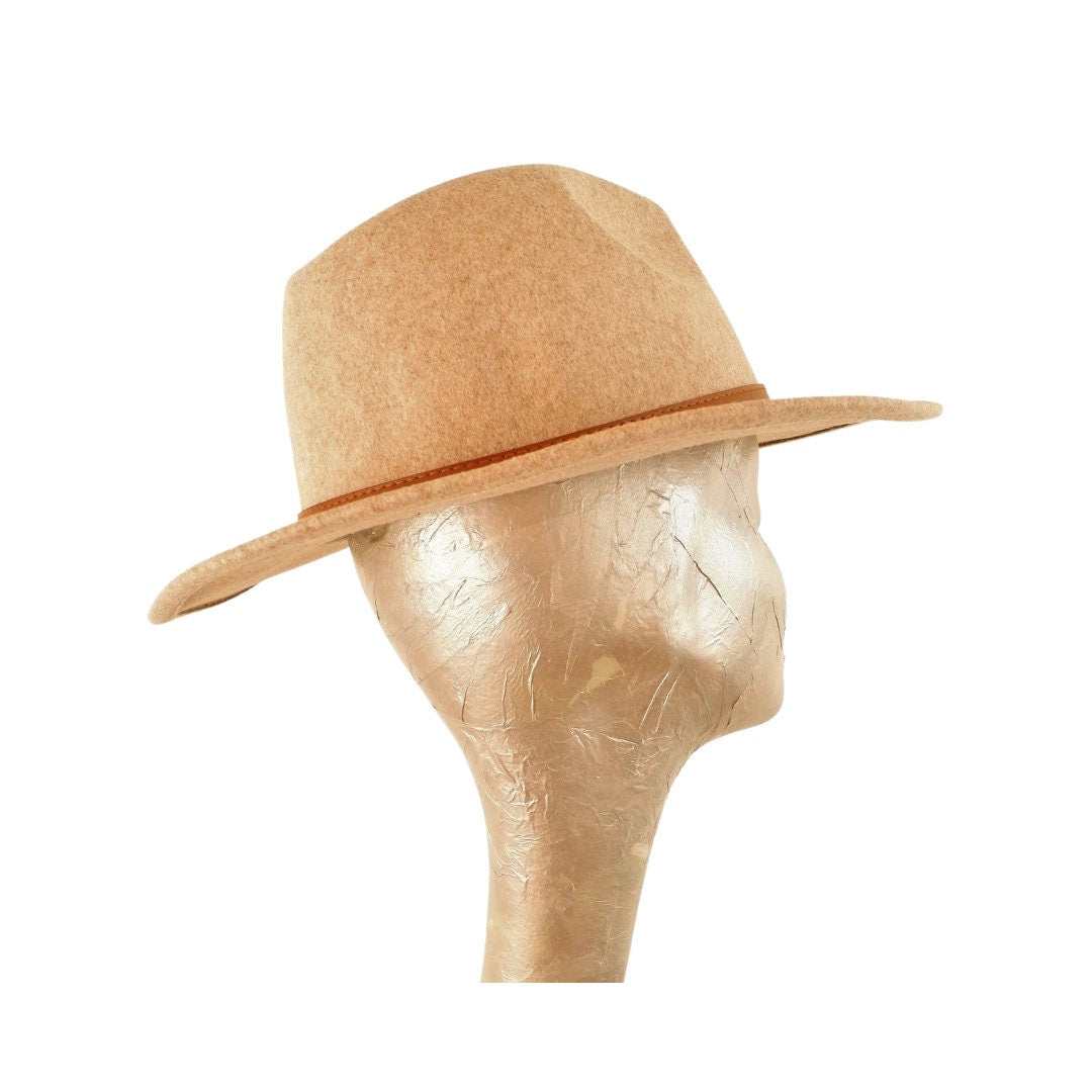 Holt - Oatmeal Felt Flat Brim Flat Brim Fedora