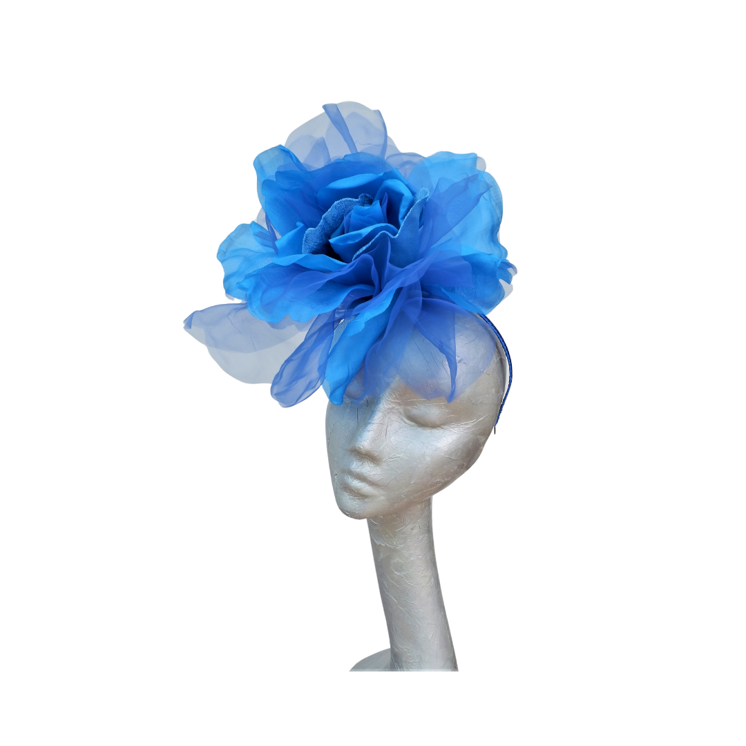 Ava--silk/organza 12" flower fascinator