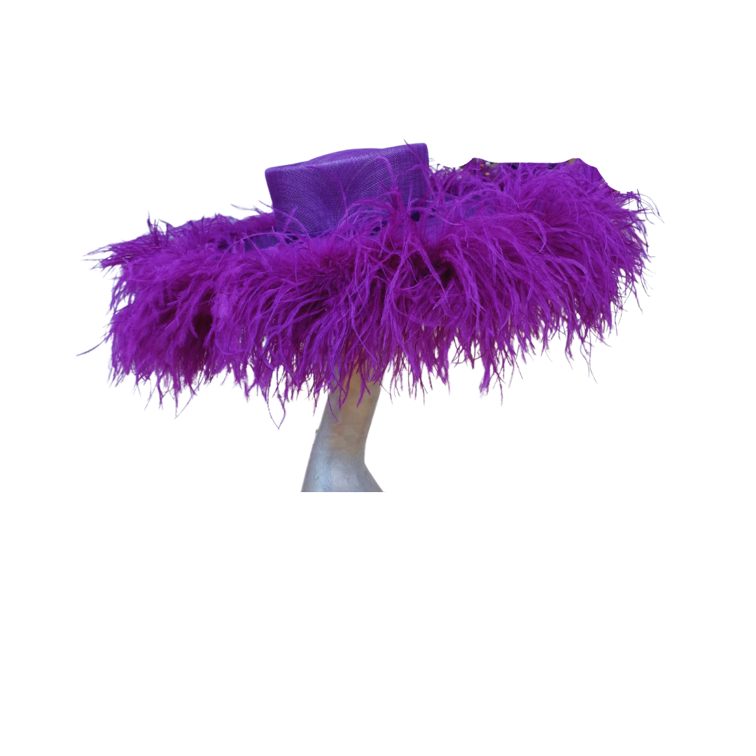 Emma - Extra large Ostrich Feather Hat