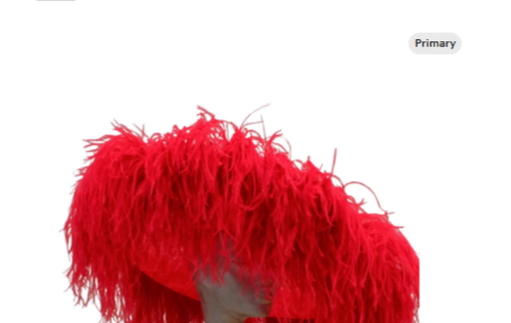 Emma - Extra large Ostrich Feather Hat