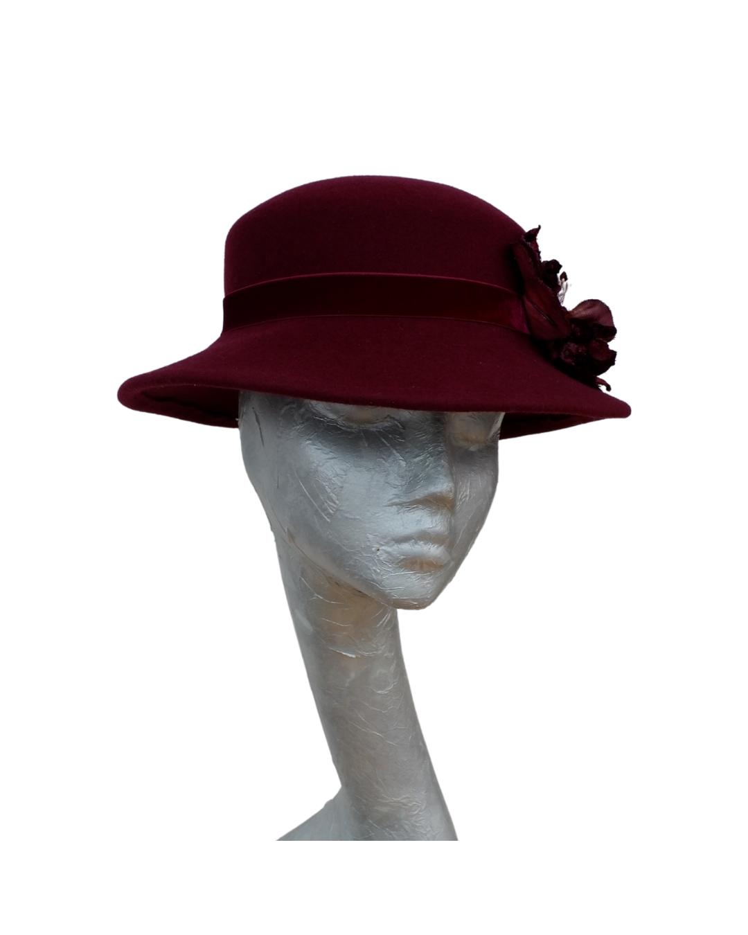 Kim - Wine Felt Hat