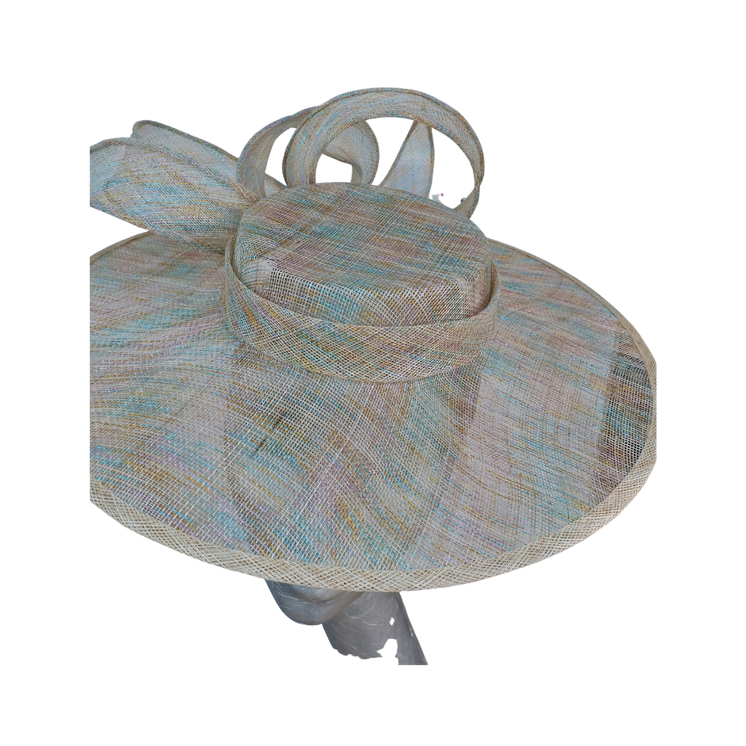 Tammy - Rainbow Lurex Boater - Available in two Colours Black & Ivory