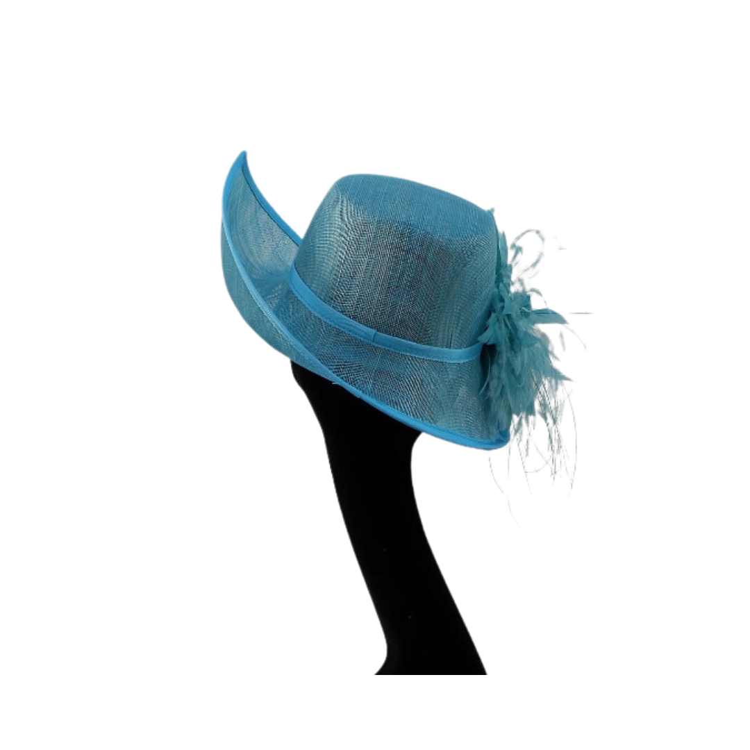 Venus - Stunning feature hat In Two Tone Kingfisher