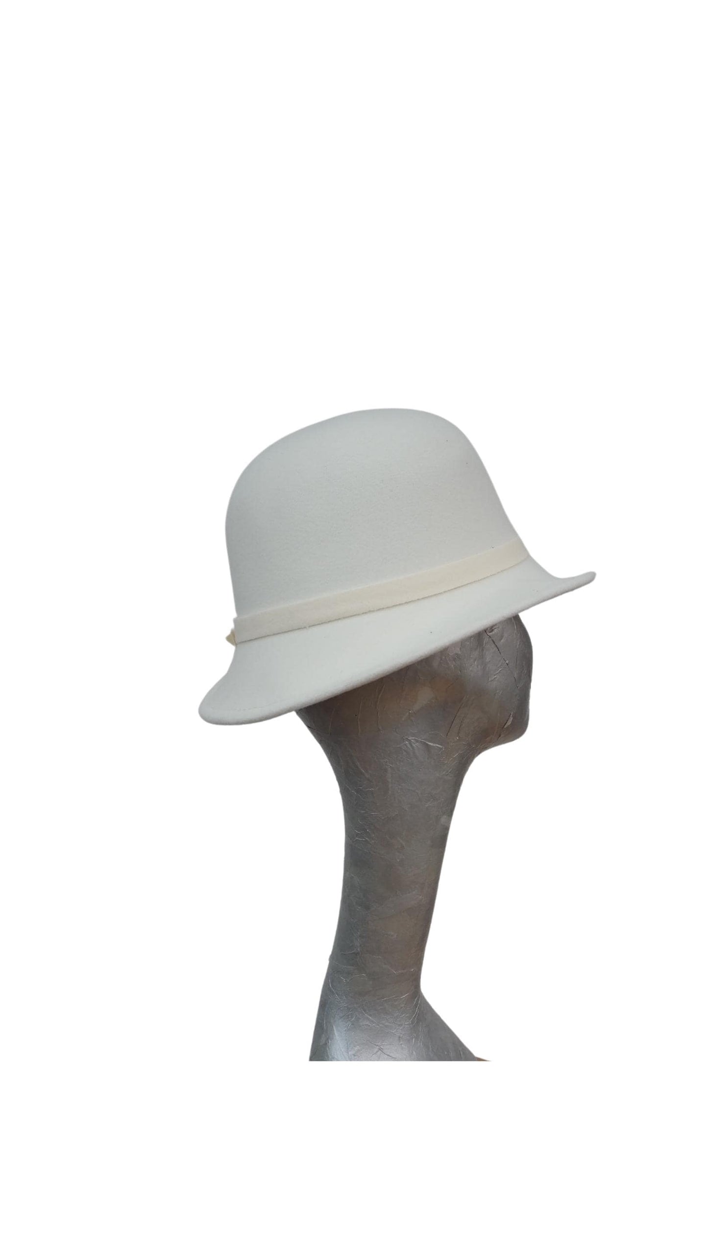 Eloise - Cloche Bell shaped Felt hat Available Black & Cream