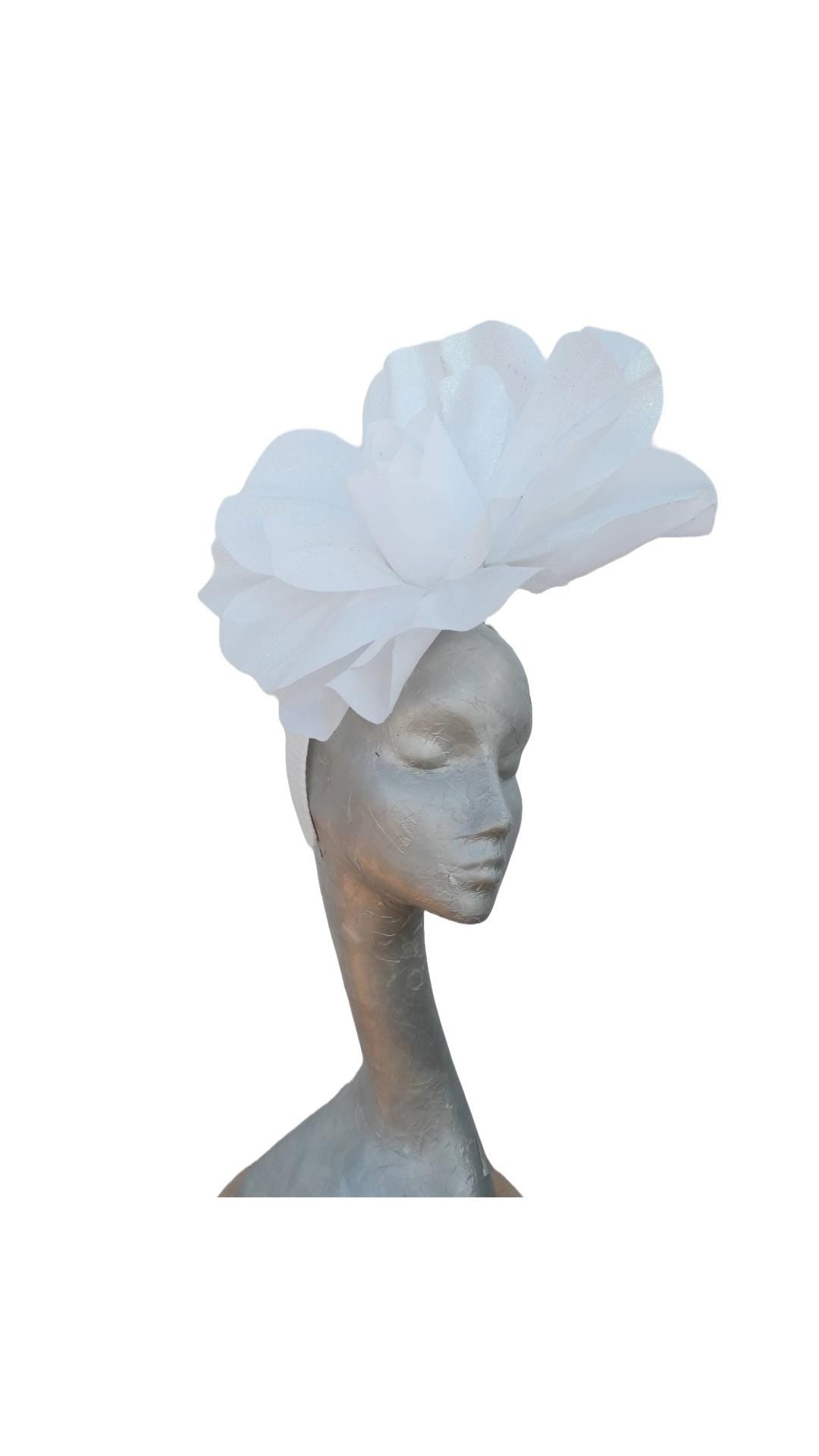 Glitz - 30cm Giant Glitter Rose Fascinator- 4 colours