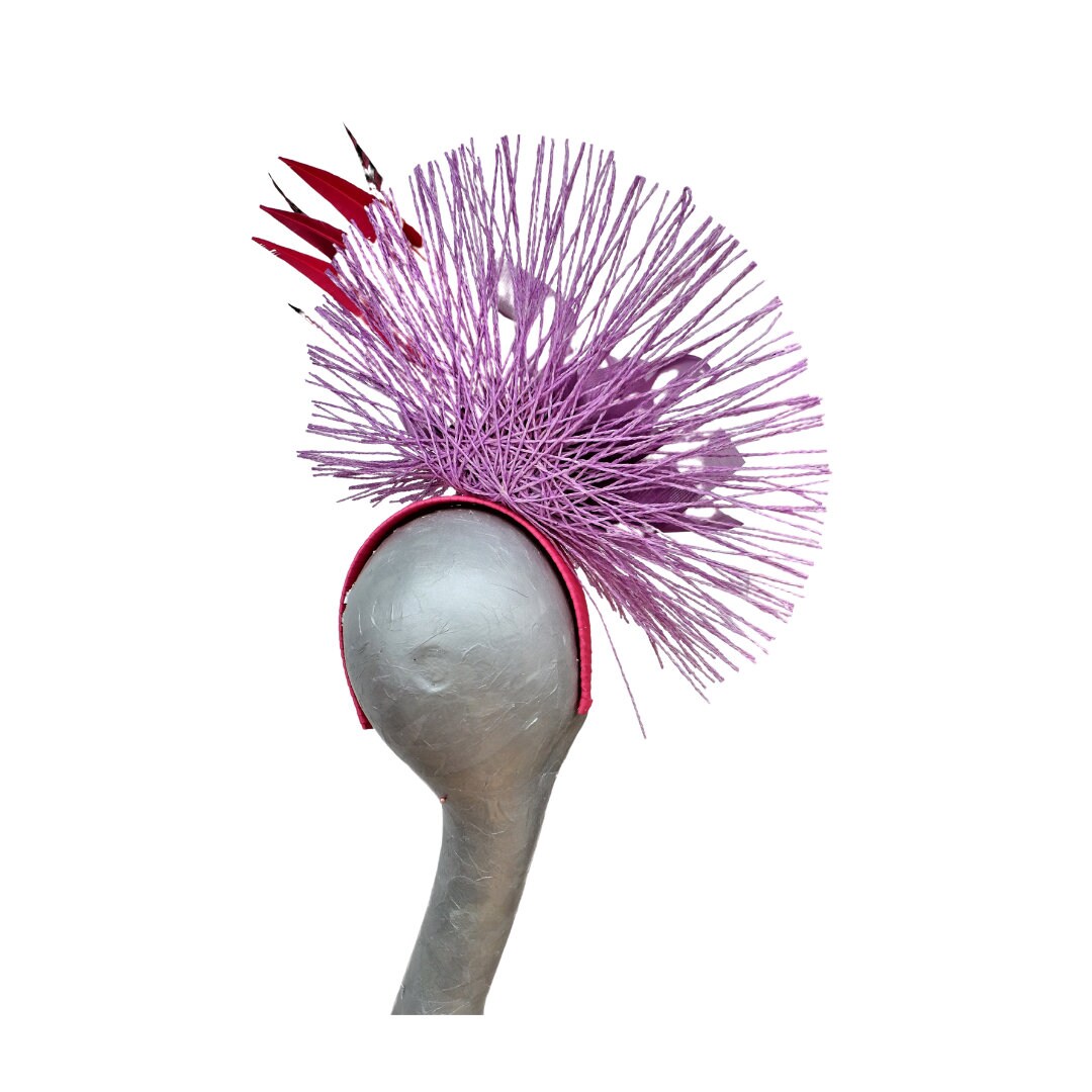 Viola - Violet & Cerise pink Fascinator