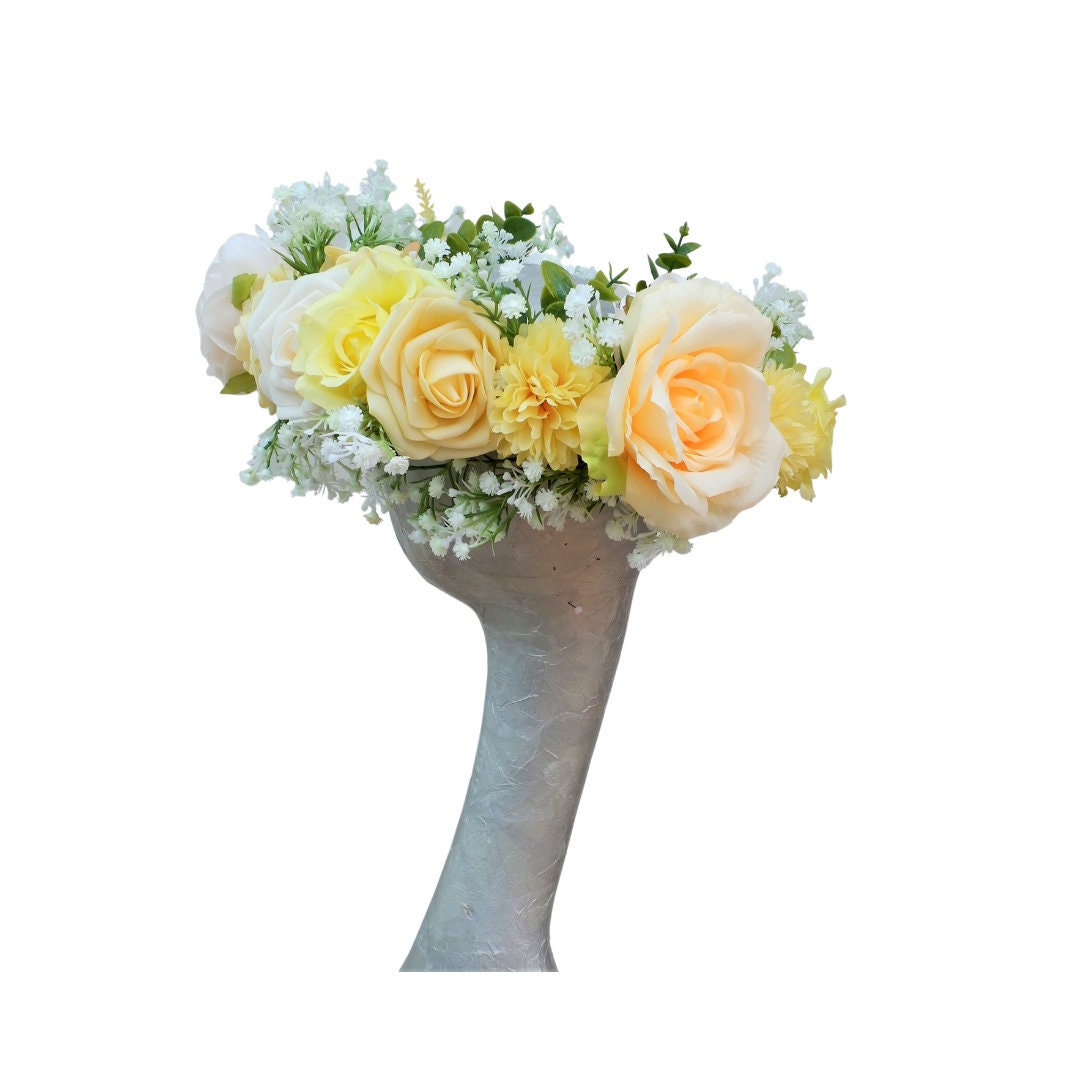Guinevere - Floral Crown Lemon