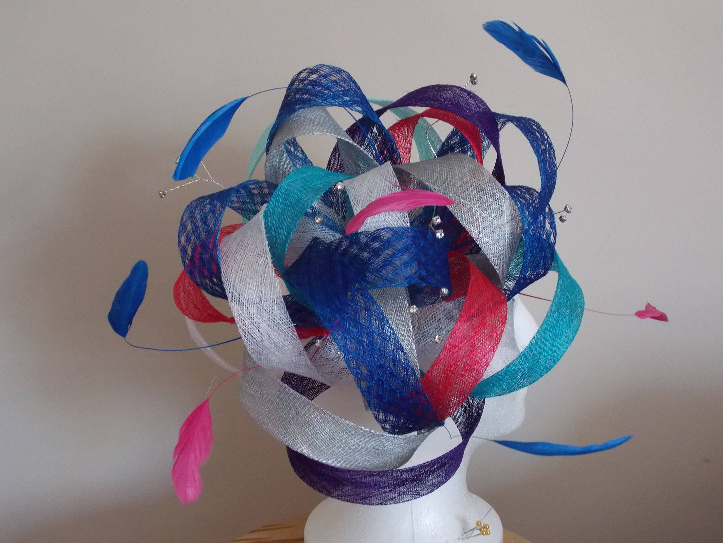 Matilda - Cool colours loopy fascinator