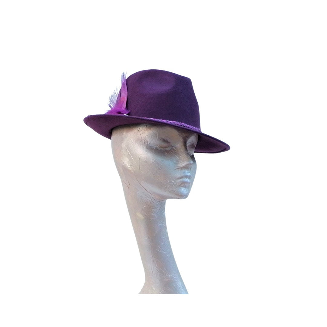 Hadley - Plum Felt Trilby Hat