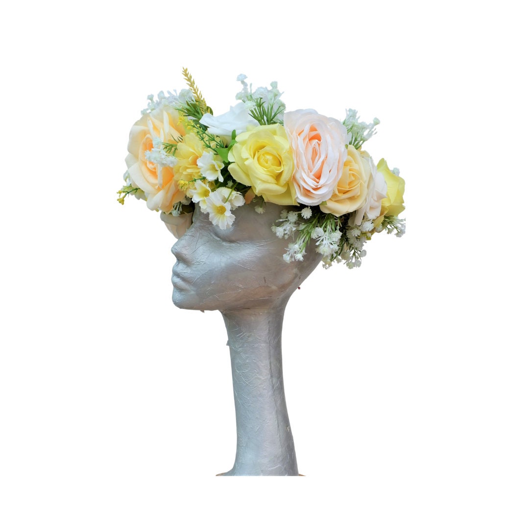 Guinevere - Floral Crown Lemon