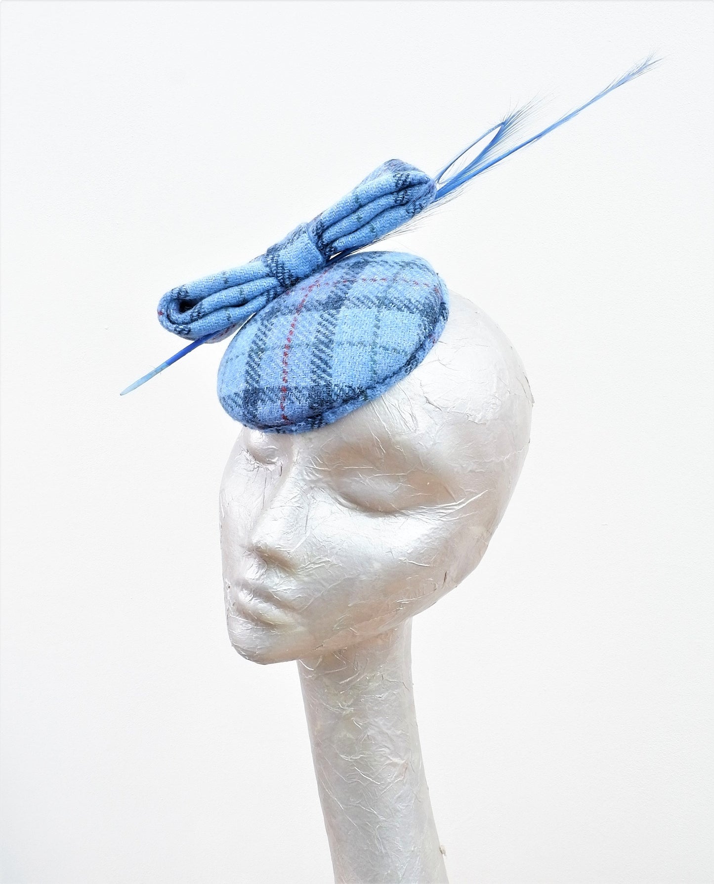 Harris - Blue Harris Tweed Cocktail button base