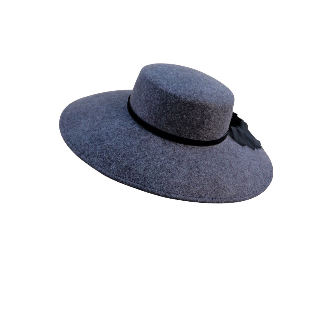 Bainbridge - Grey Mix & Black Felt Hat