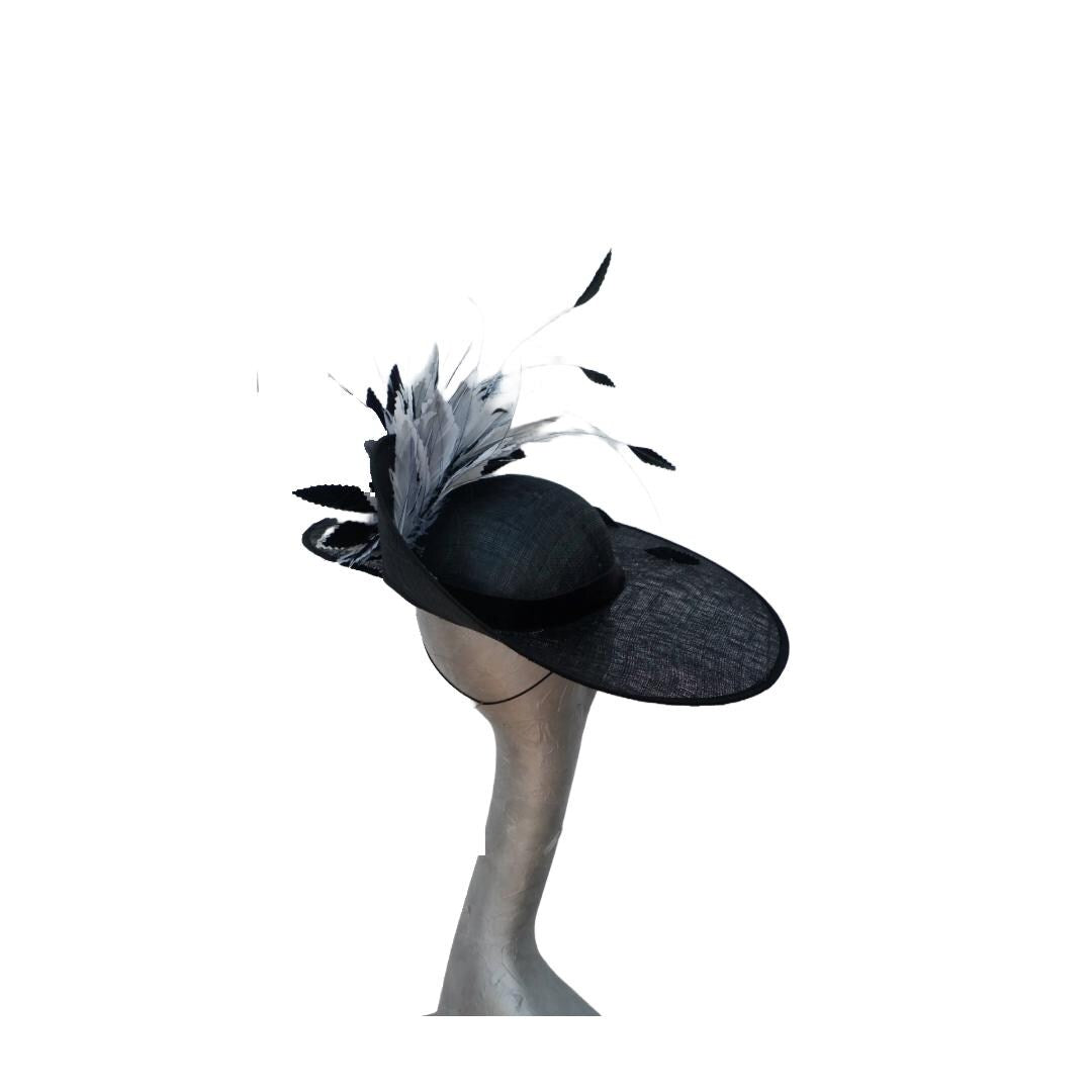 Canberra - Black & White Split brim hat