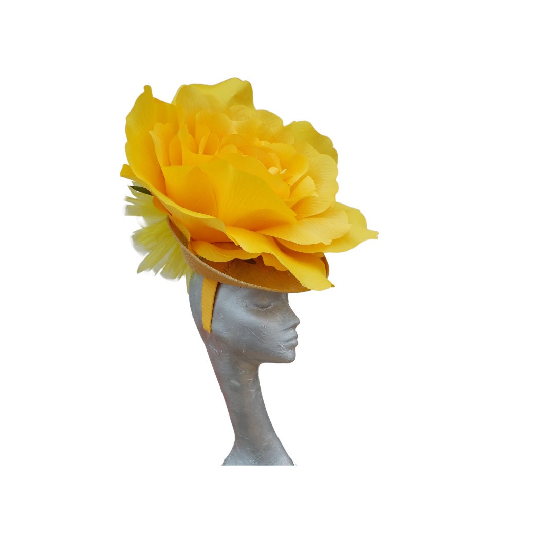 Lizzy 2- Giant oversized 50cm Hot Pink rose headpiece