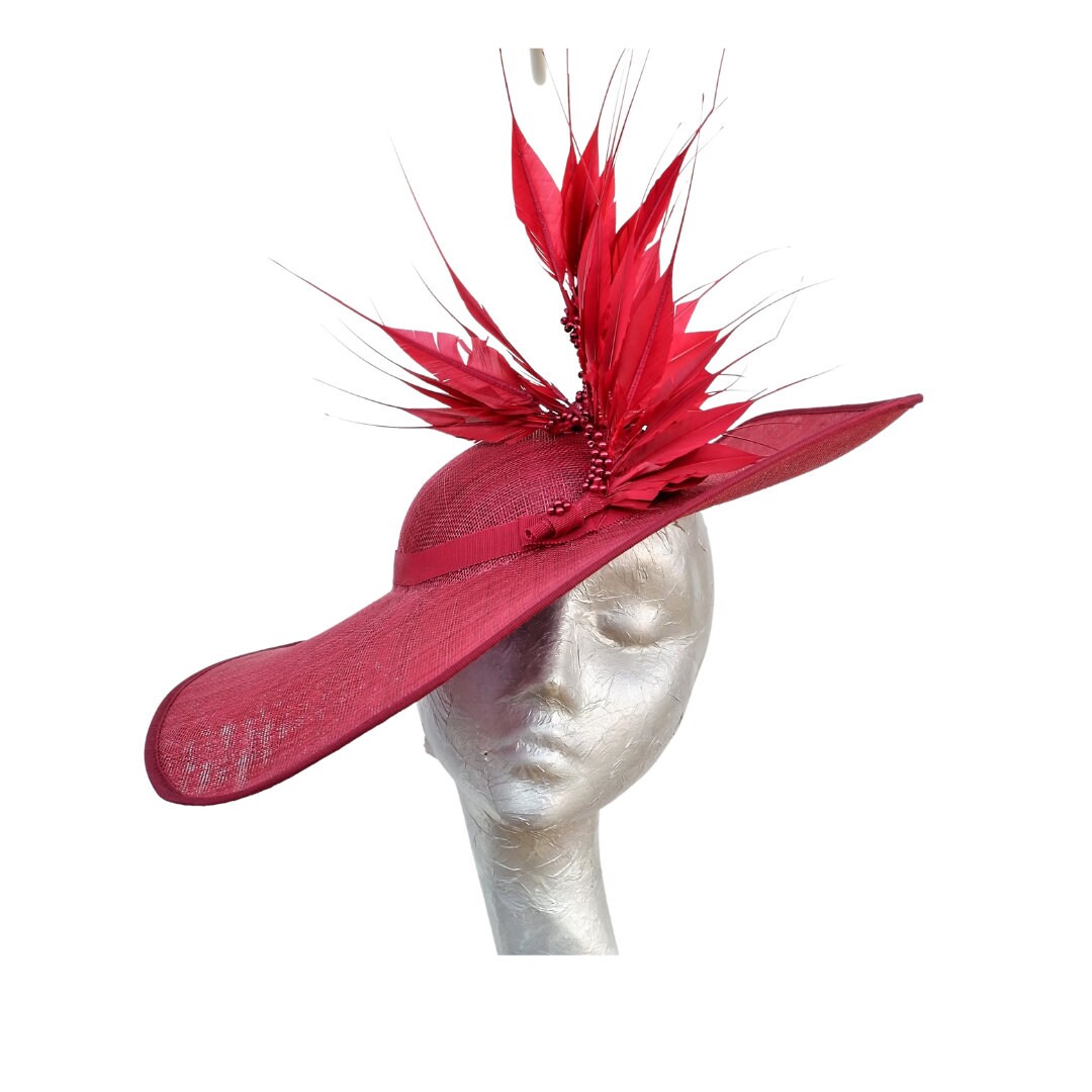 Anya - Cherry Red Irregular Shaped Hat