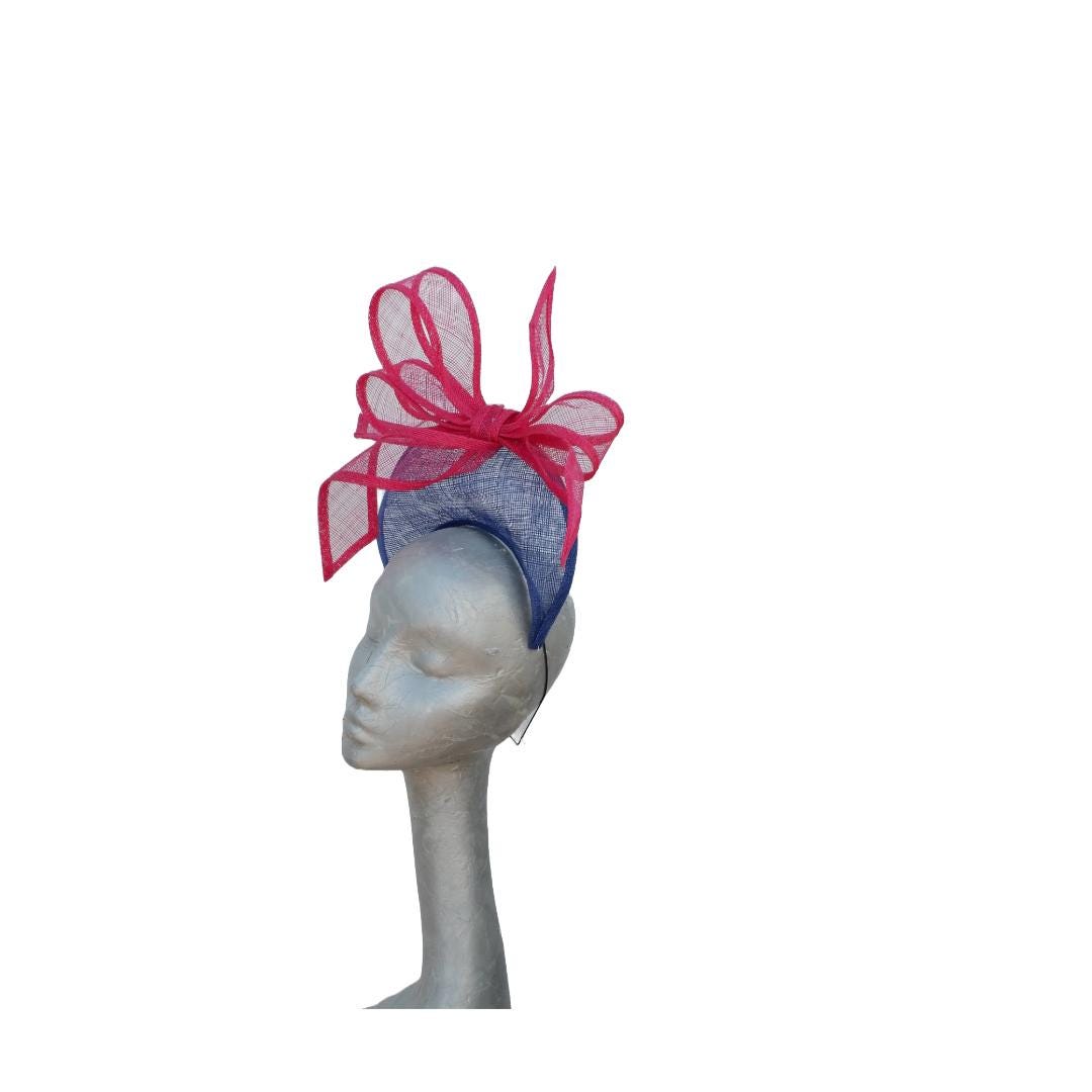 Mimi - Duchess halo headband Two tone Royal Blue and Cerise