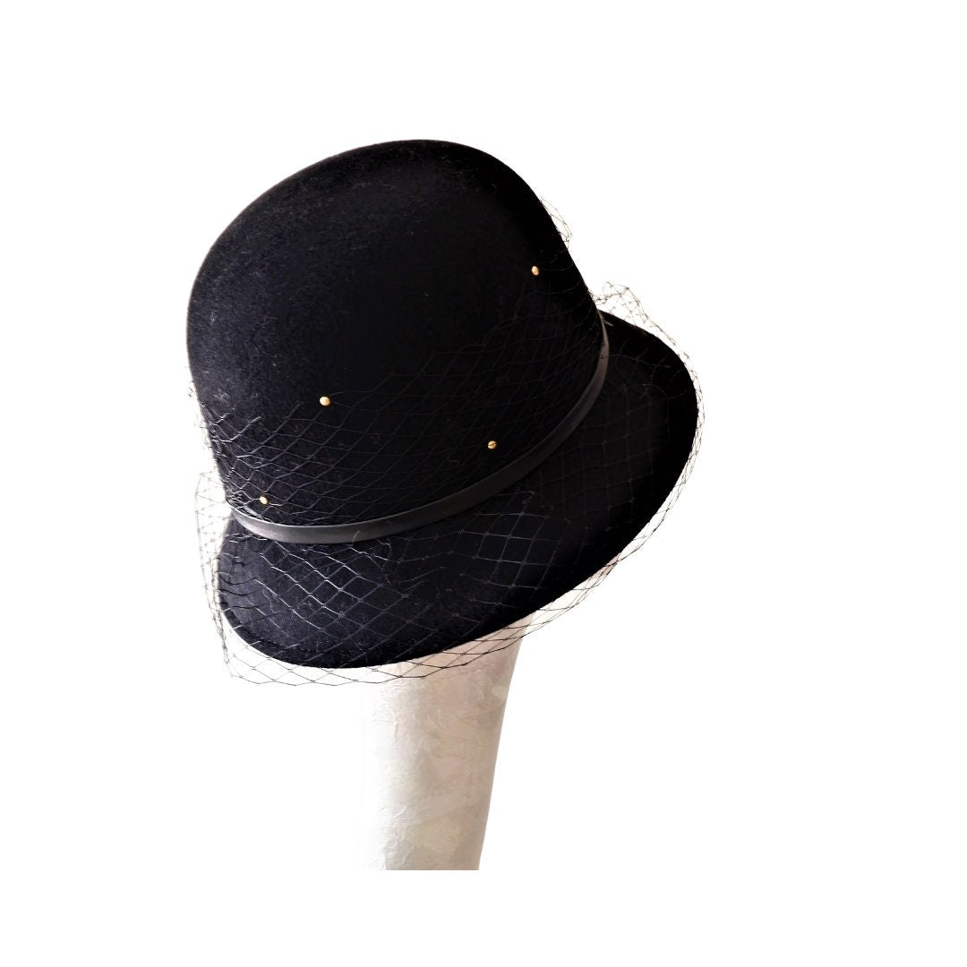 Belle - Black felt Bell Hat