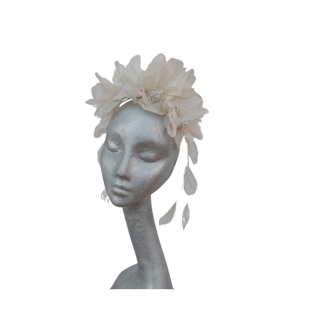 Lamour - Ivory Silk Flower headdress
