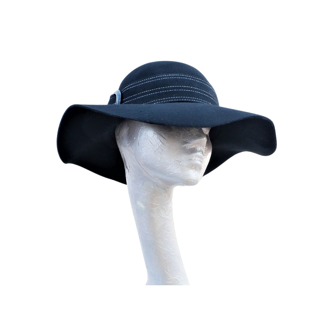 Milly - Black Floppy Felt Hat