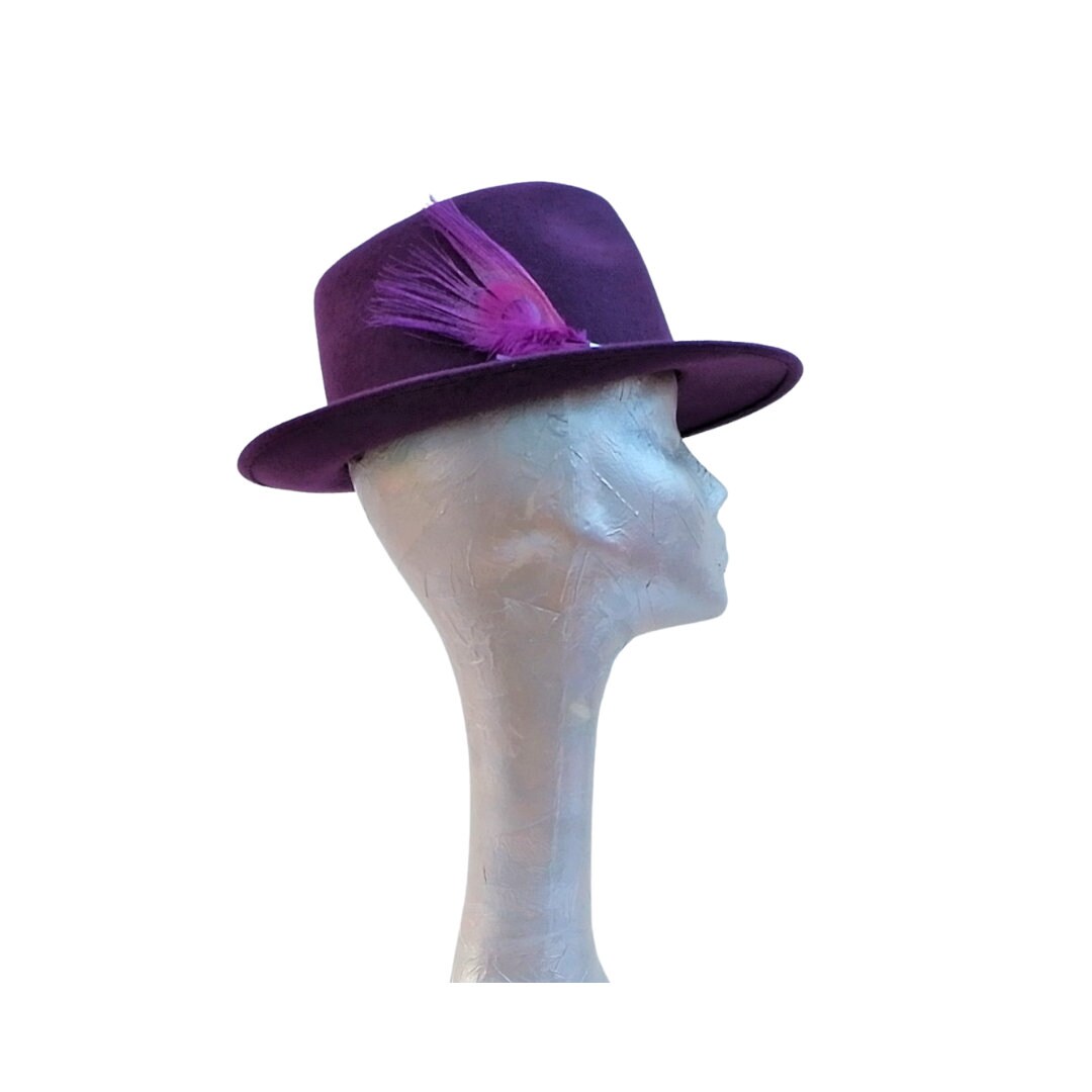 Hadley - Plum Felt Trilby Hat