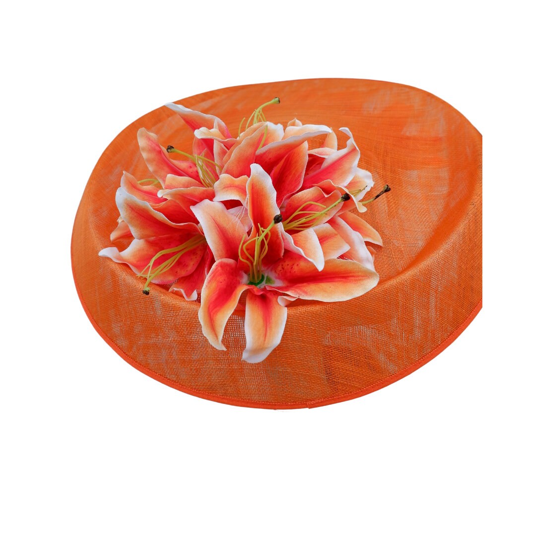 Calypso - Large orange Hatinator with Lilies