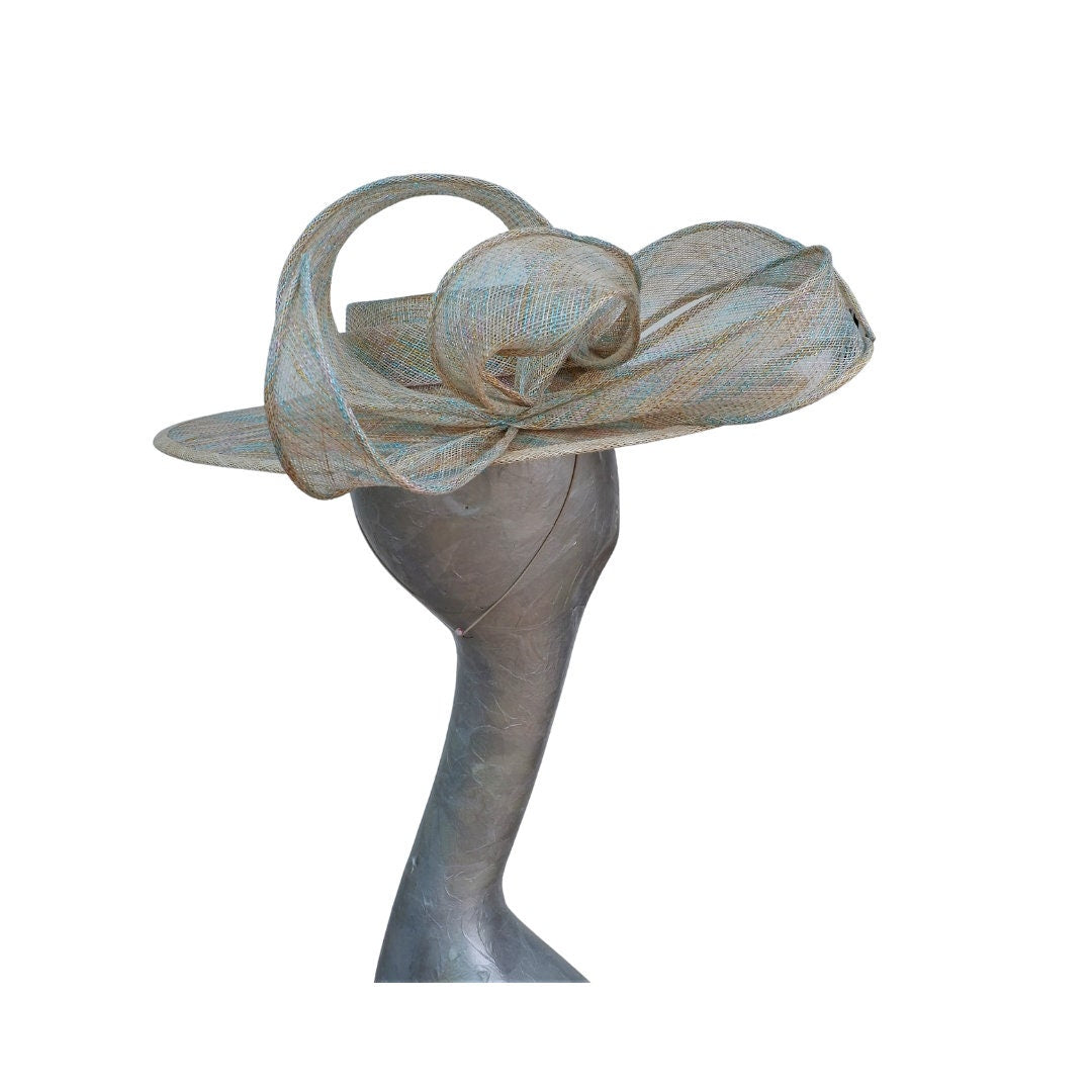 Tammy - Rainbow Lurex Boater - Available in two Colours Black & Ivory